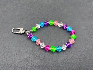 <span class=keywords><strong>Billard</strong></span> 8 Sicherheit Schlüssel anhänger Silikon Perle Armband Schlüssel bund Handgelenk Riemen Harz Würfel Schlüssel bund Telefon Charm Charm Armband Schmuck - Product Image 4