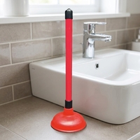 Déboucheur de toilettes mini format 11 cm avec ventouse en caoutchouc de qualité, style flexible pour salle de bain, directement de l'usine