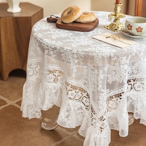 Elegante Tovaglia <span class=keywords><strong>in</strong></span> <span class=keywords><strong>Pizzo</strong></span> Stile Francese Vintage, Design Circolare e Rettangolare per Tavoli <span class=keywords><strong>da</strong></span> Pranzo/Caffè - Lusso Leggero per Hotel di Marca - Product Image 3