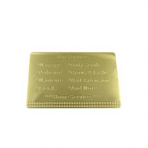 <span class=keywords><strong>Carte</strong></span> de visite professionnelle en acier inoxydable vierge, personnalisable en couleur, avec gravure au laser de logo et nom noir - Product Image 4