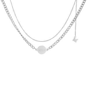 عقد ذهب سلاسل تصاميم النساء مجوهرات أضيق الحدود 18k مطلي دائرة قلادة <span class=keywords><strong>18kgp</strong></span> خمر سميكة داينتي الرجال عقد ذهب - Product Image 3