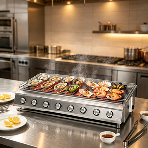 Parrilla Eléctrica Interior sin Humo, Equipo de Cocina Comercial, Apta para Hoteles, Tiendas de Comida, Panaderías y Negocios - Product Image 1