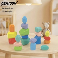 Jouet d'apprentissage Montessori en bois pour tout-petits, empileur arc-en-ciel, développement cognitif, jouet éducatif DIY