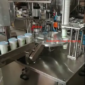 Machine automatique de remplissage et de scellage de yaourt de tasse de gelée d'eau liquide de vente chaude