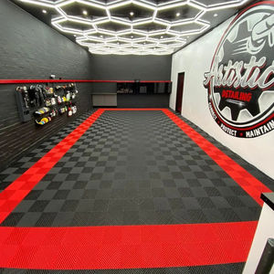 Piso Laminado Estilo Moderno Tapete Antiderrapante Plástico PVC Azulejos para Garagem Piso de Lavagem de Carros - Product Image 1