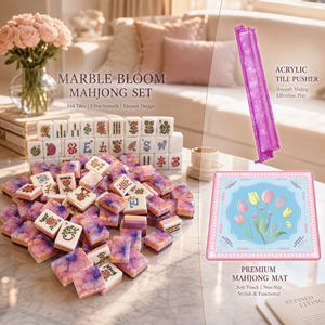 Set di Tessere Mahjong Design Moderno Placcato Oro Viola Lussuoso 160 Tessere in Acrilico Standard da <span class=keywords><strong>Casin</strong></span>ò Logo Personalizzato OEM Resistente all'Acqua Regalo - Product Image 4