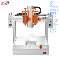 Robot de distribution de colle à chaud à double tête et station unique 3 axes, distributeur automatique de colle de bureau