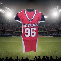 Derniers modèles de maillots de football pour hommes, col montant, polyester, impression par sublimation, maillot de football optimal pour l'équipe, vêtements de sport de football américain