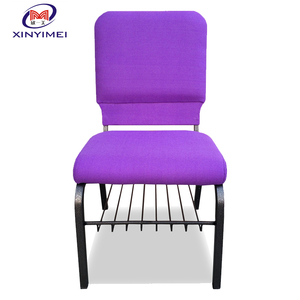 Ghế Nhà Thờ Cạnh Nhau Bằng Sắt Màu Tím Giá Rẻ Bán Sỉ Từ Nhà Cung Cấp Trung Quốc Có Kệ Túi Đựng Đồ, Vải Chống Cháy Tiêu Chuẩn - Product Image 6