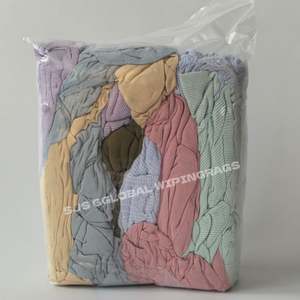 ผ้าฝ้ายอุตสาหกรรม 100% น้ำหนัก 10 กก. ผ้าทำความสะอาดรีไซเคิล สีผสมอ่อนๆ ซึมซับน้ำและน้ำมันได้ดี - Product Image 1