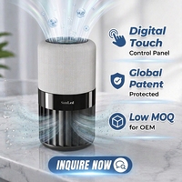 Purificateur d'air électrique portable HEPA H13 personnalisé avec écran tactile, faible bruit, affichage de la qualité de l'air, haute efficacité pour usage domestique