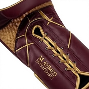 Guantes de Artes Marciales de Cuero Genuino con Cierre Seguro y Cordones para Práctica de Boxeo - Product Image 5