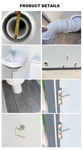 Baño Portátil de Acero Moderno de Bajo Costo para Obras de Construcción, Contenedor para Exteriores, Baño Público para Escuelas, Parques y Hospitales - Product Image 4