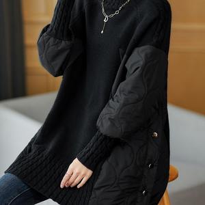 Ingrosso Inverno 2026 Nuovo Maglione a Collo Alto Color Caffè Spesso e Largo da Esterno alla Moda con Cuciture Ringiovanenti Top da <span class=keywords><strong>Donna</strong></span> - Product Image 3