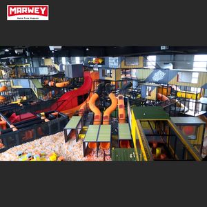 Marwey kustom trampolin mendaki Slide lembut bola bermain petualangan taman labirin dalam ruangan komersial peralatan bermain dalam ruangan - Product Image 3