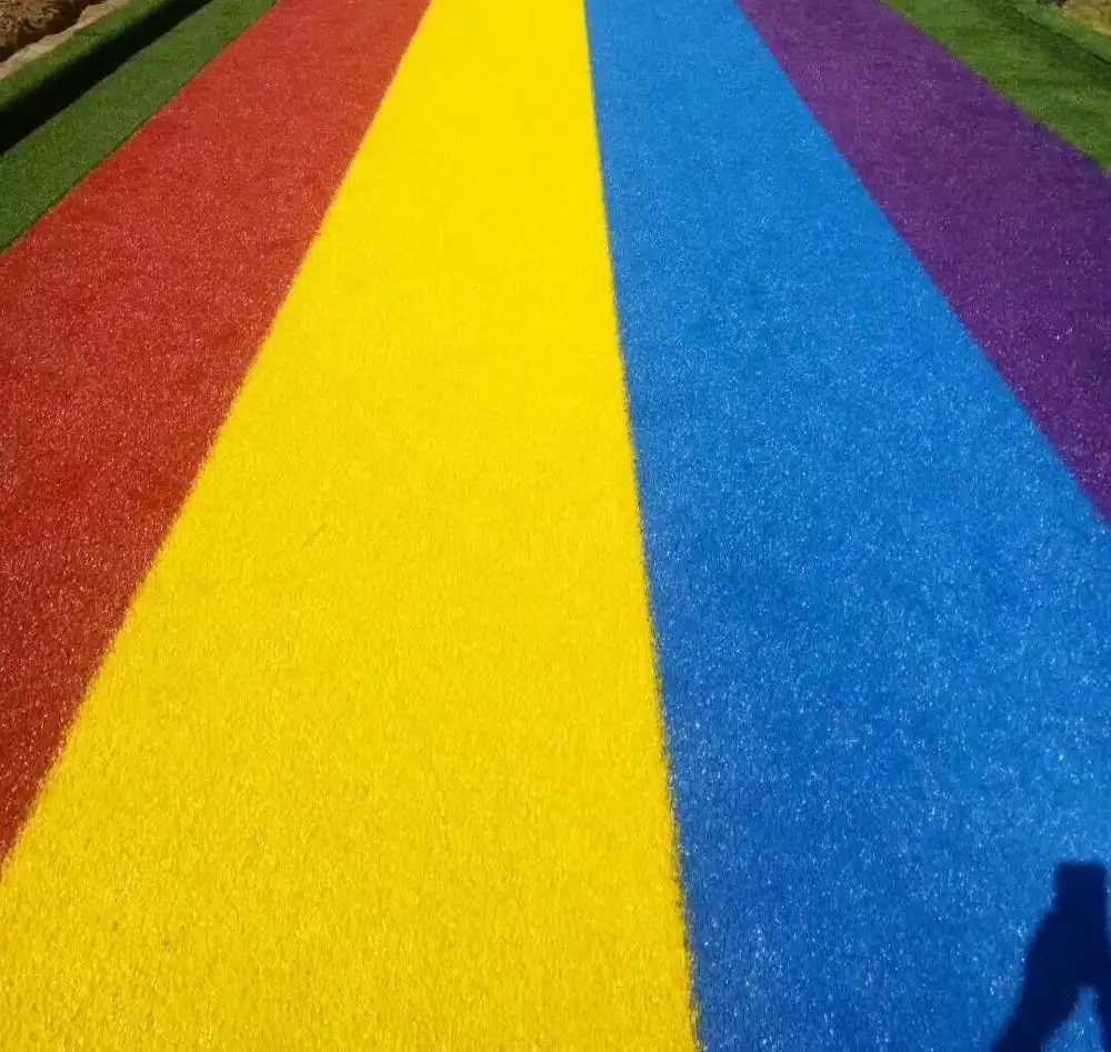 Parco giochi della scuola in erba sintetica arcobaleno di vendita calda