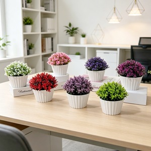 Bonsaï artificiel en plastique de 11 cm, plantes en pot pour la décoration de la maison et du bureau - Product Image 1