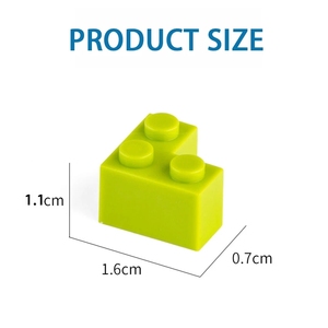 Giáo dục số 2357 phụ kiện góc dày tự làm 2 + 1 lắp ráp ABS hạt nhỏ 2x2 trẻ em xây dựng khối gạch Đồ chơi bộ phận - Product Image 5