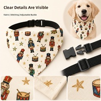 Bavoir triangulaire en plastique pour animaux de compagnie, Halloween et Noël, avec imprimé Casse-Noisette et Ours, accessoires de fête, écharpe pour chats et chiens