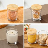 Bocaux à bougie en verre transparent en vrac de 6oz 8oz 10oz 12oz avec couvercles en or de luxe Boîtes personnalisées Emballage de boîtes à couvercle de pot de luxe uniques