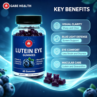 Gummies de Lutéine et Zéaxanthine en Gros pour la Santé Oculaire, 60 Gummies, Soutien Visuel Myrtille, Protection Contre la Lumière Bleue, Confort Oculaire, Soutien Maculaire, OEM