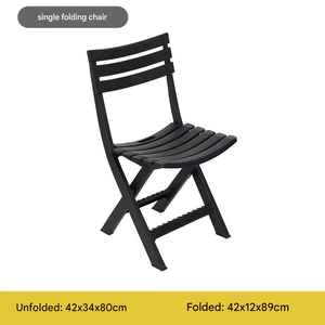 Silla de Jardín Plegable Blanca Apilable de Plástico para Exteriores, Impermeable y Portátil para Bodas, Hoteles, Picnics y Jardines - Product Image 6