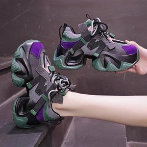 Chaussures tendance pour femmes Torre, collection printemps 2024, baskets décontractées confortables <span class=keywords><strong>à</strong></span> semelle épaisse, lacets, style chunky - Product Image 3