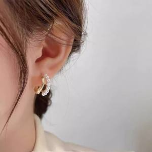 22878DIY Accessoires en argent S925 avec perles, boucles d'oreilles multi-perles tendance avec barre de 3-4 mm et support vide pour barre de 3-4 mm et clou d'oreille - Product Image 3