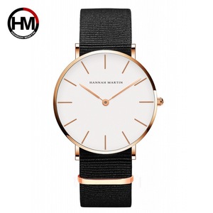 Montre à quartz pour homme Hannah Martin, mouvement japonais, étanche, bracelet en cuir fin, mode européenne décontractée CB01 - Product Image 5