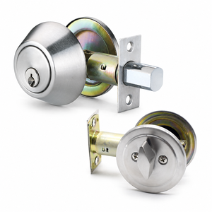 Cerradura <span class=keywords><strong>de</strong></span> <span class=keywords><strong>Seguridad</strong></span> <span class=keywords><strong>de</strong></span> Alta Resistencia con Cerrojo <span class=keywords><strong>de</strong></span> Cilindro Único <span class=keywords><strong>de</strong></span> Aleación <span class=keywords><strong>de</strong></span> Zinc para Puerta Principal, con Llave, para América y Canadá - Product Image 1