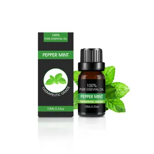 Singola bottiglia di Oli Essenziali di Menta Piperita Naturale Grado Terapeutico Aromaterapia Regalo Olio kit per Diffusore