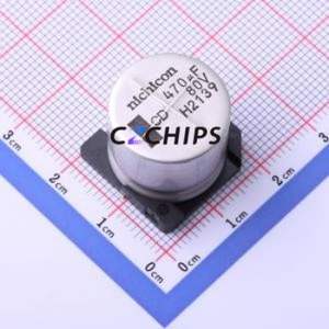 ตัวเก็บประจุอิเล็กโทรไลต์อะลูมิเนียมแบบ SMD รุ่น UCD1K471MNQ1MS, ขนาด D18xL16.5 มม. ความจุ 470uF 20% แรงดัน 80V กระแสไฟ 458.5mA-120Hz - Product Image 1