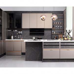 Maison moderne standard Mini kitchenette à bas <span class=keywords><strong>prix</strong></span> Conceptions modulaires Armoires de cuisine Petite disposition de la cuisine - Product Image 4