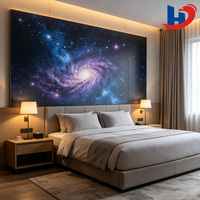 Panel Acústico PET con Impresión UV de Imagen Personalizada HENGJIU, Patrón de Galaxia y Cielo Estrellado, Personalizable, para Sala de Estar, Dormitorio, Gimnasio