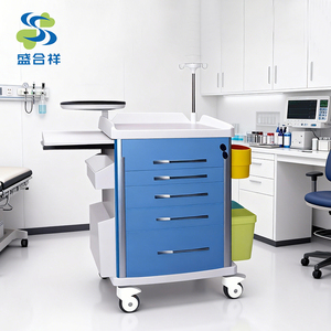 Chariot d'urgence pour anesthésie à usage hospitalier, chariot médical en alliage d'aluminium + ABS, multifonctionnel, pour hôtel, cuisine, atelier - Product Image 3