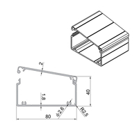 Goulotte de câblage en aluminium pour intérieur