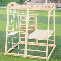 Set de Juego Montessori de Madera para Escalar, con Tienda de Campaña, Tobogán y Red de Escalada, Ecológico, Colorido, para Interiores y Exteriores, Gimnasio de Escalada Tipo Jungla