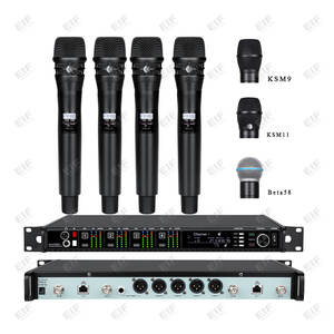 Système de microphone sans fil professionnel 4 canaux AD4Q, numérique, avec micros portables, bodypack, cravate et serre-tête, piles AA, connecteur XLR, 50 MHz - Product Image 6