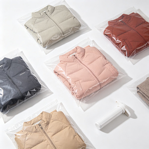 Transparent Hanging <b>Compression</b> Coat <b>Bag</b> Dustproof Clothes Storage Organizer Air Exhaling Garment Cover for Wardrobe - Product Image 5