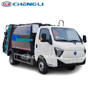 Camion de collecte des déchets compacteur électrique léger zéro émission 4,5 tonnes 5,8 m³ à chargement arrière pour la vente en gros - Product Image 1