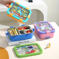 Récipient à bento en acier inoxydable écologique de 700ml Boîte à lunch étanche à 3 compartiments avec plateau amovible pour le stockage des aliments pour enfants