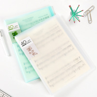 A4 transparent PP dossier porte-documents musique couverture noire A4 30-poches livre d'affichage