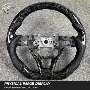 Accessoires intérieurs de voiture personnalisés Volant chauffant en fibre de carbone forgée avec LED pour <span class=keywords><strong>Hyundai</strong></span> Elantra N I30N I20N 2019-2025 - Product Image 2