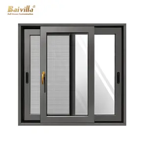 Finestre in vetro per case finestre in alluminio all'ingrosso prezzo design dimensioni finestra scorrevole in alluminio