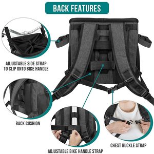 <b>Dog</b> <b>Bike</b> <b>Basket</b> - Bicycle <b>Basket</b> for Pet Ventilated <b>Dog</b> <b>Bike</b> Carrier Backpack, Car Seat for Mesh Window, Soft Bed - Product Image 5