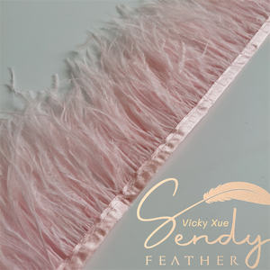 Moelleux épais 3 couches 13-15cm plume d'autruche <span class=keywords><strong>frange</strong></span> coupe pour femmes robe sac chaussures vêtements accessoires - Product Image 2