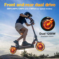 Trottinette électrique tout-terrain pour adultes CUNFON RZ1000, moteur 2400W, pliable, longue autonomie, double suspension, entrepôt UE en stock