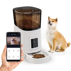 Tuya tempat makan hewan peliharaan pintar, WiFi, anjing kucing pemberi makanan hewan peliharaan dengan kamera 1080p