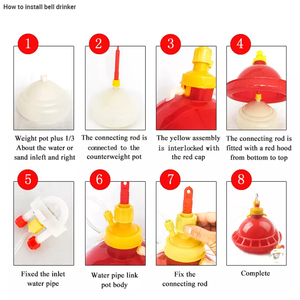 Comedero y Bebedero Automático para Aves de Corral, Cubo de Alimentación Reforzado de Plástico, Cubo de Agua para Pollos - Product Image 3