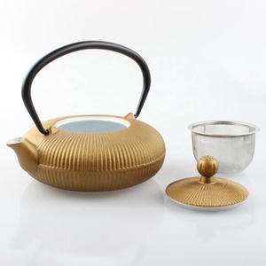 กาน้ำชาเคลือบเหล็กหล่อทองโบราณจีน ทนทาน ไม่แตกหัก สำหรับชงชา 900 มล. - Product Image 2